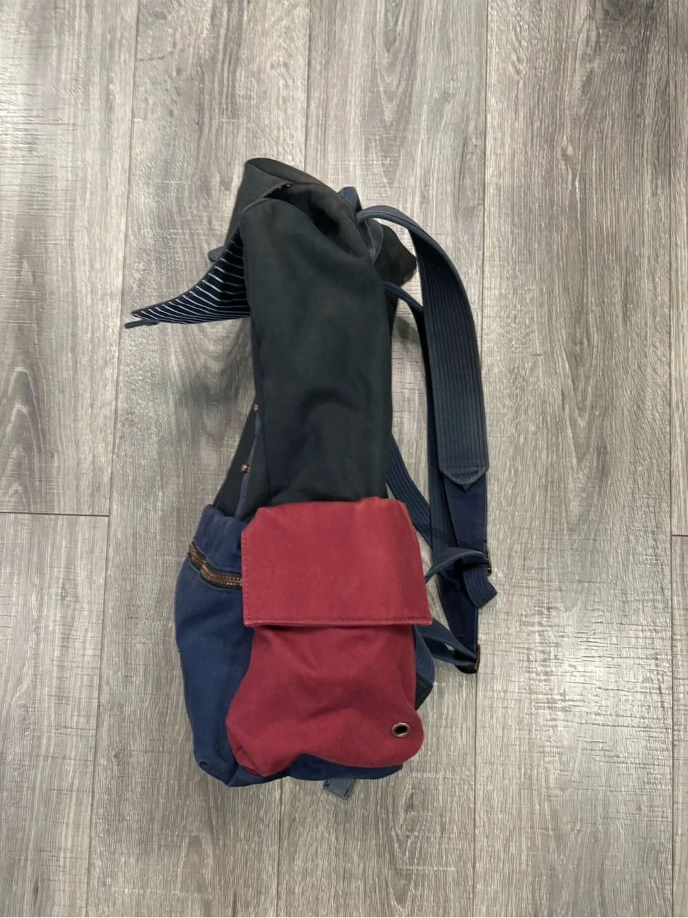 Timbuk2 Roll Top Backpack Unisex Laptop Travel Black Navy Burgundy
